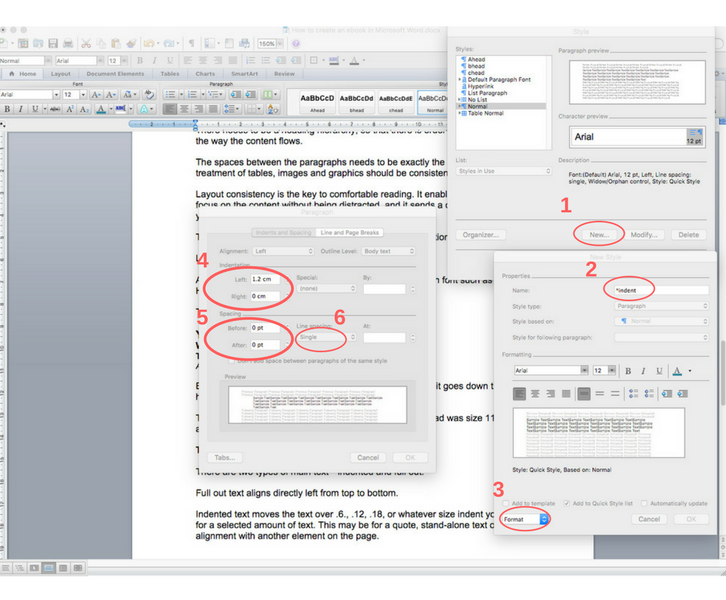 Creating a block indented style in Microsoft Word on a Mac.
