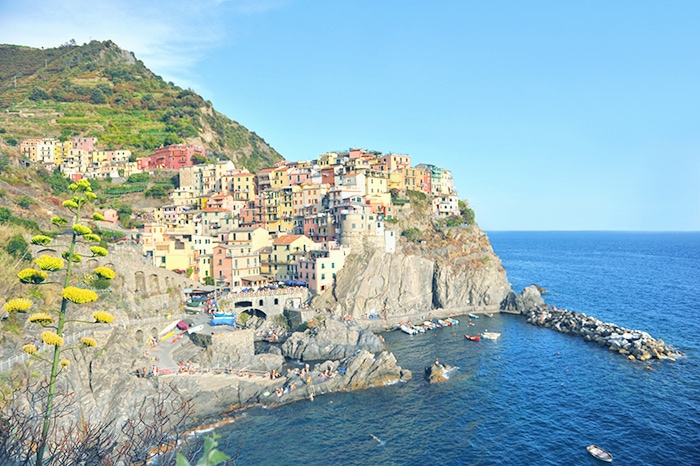 View of Manarola from the sea