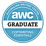 Badge for Australian Writing Centre graduate
