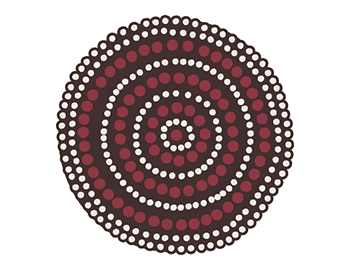Indigenous painting of a circle for Guidelines for Indigenous Australian terminology