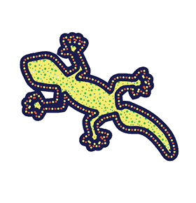 Indigenous drawing of a lizard for Guide to Aboriginal and Torres Strait Islander terminology