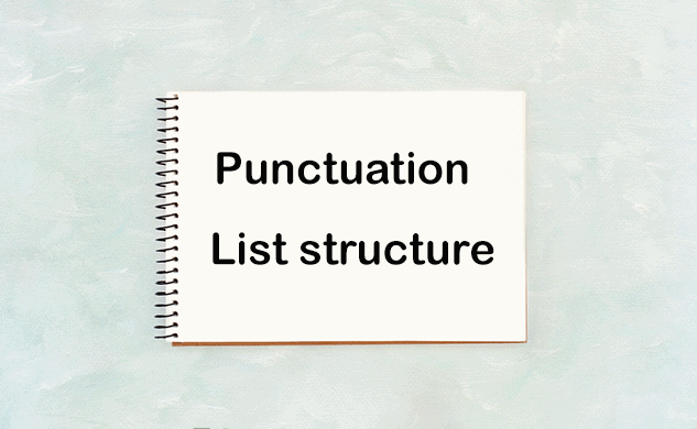 Punctuation list structure