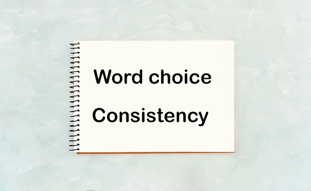 Word choice consistency